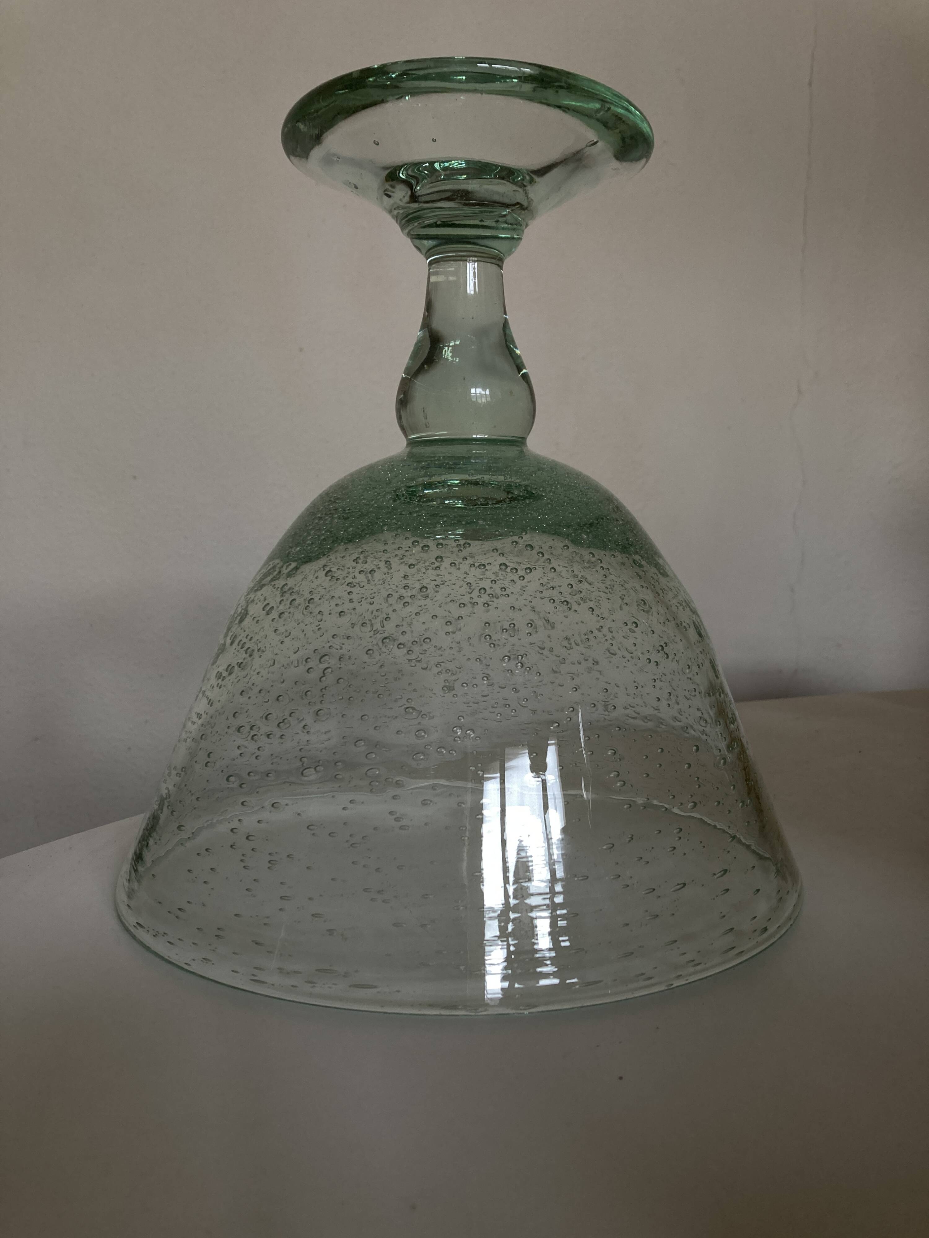 Biot centerpiece on a celadon XXL pedestal, 1960, signed
