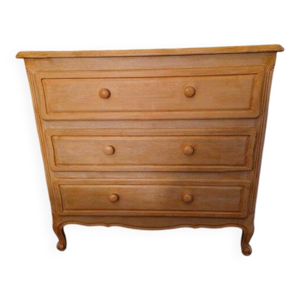 Commode 3 tiroirs de - style louis patine
