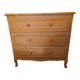 Louis XV / Provençal style chest of drawers – 3 drawers – Light patina (Ivory and Honey)