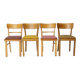 Set of 4 Vintage Frankfurter Chairs – 1960s/1970s German Mid Century