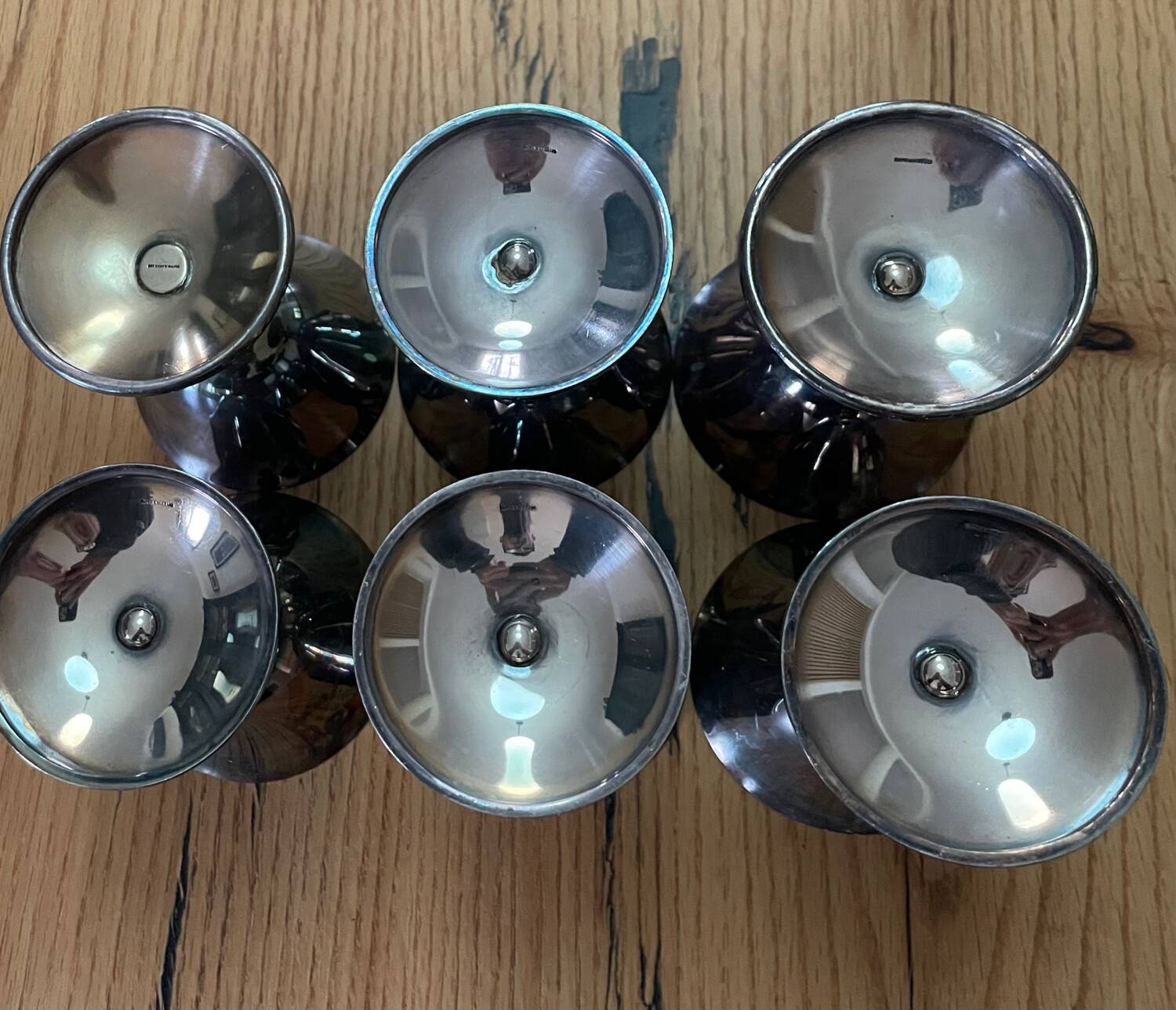 6 silver plated mappin & webb tumbler/cup