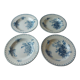 Set of 4 hollow plates, Flore decoration, in Sarreguemines ceramics