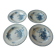 Set of 4 hollow plates, Flore decoration, in Sarreguemines ceramics