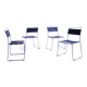 Lot de 4 chaises de salle à manger en cuir Giandomenico Belotti pour Alias