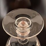 Baccarat, set of 10 engraved crystal champagne glasses from 1900.