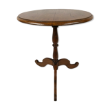 Round pedestal table in fruit wood