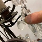 Antique Large Bronze Crystal Chandelier 1920/40’s