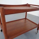 Teak tea cart by Hans J. Wegner for Andreas Tuck, Denmark, 1950s.