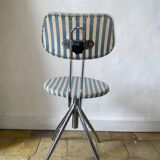 Vintage striped swivel chair