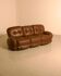 Italian brown leather "Okay" sofa by Adriano Piazzesi 70's