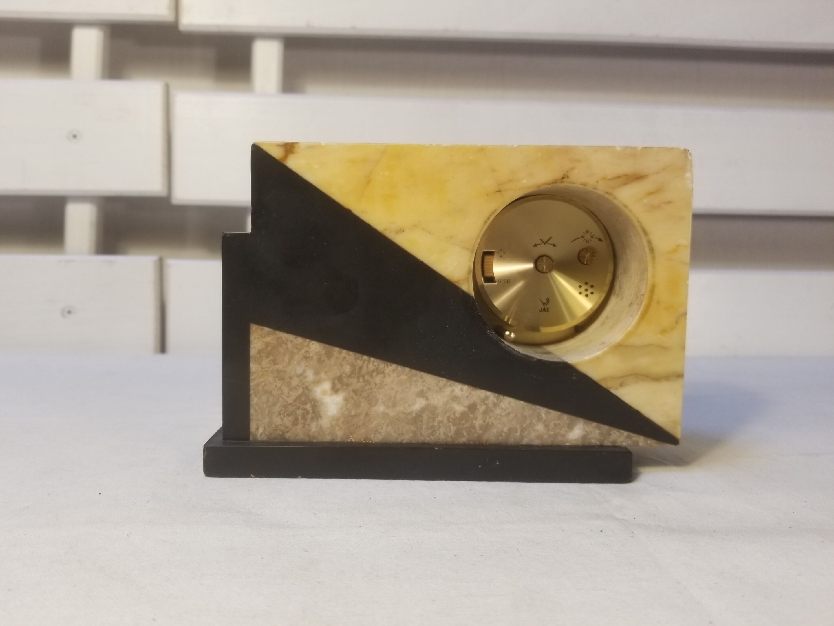 JAZ Quartz Clock Art Deco Marble Style - Table Clock