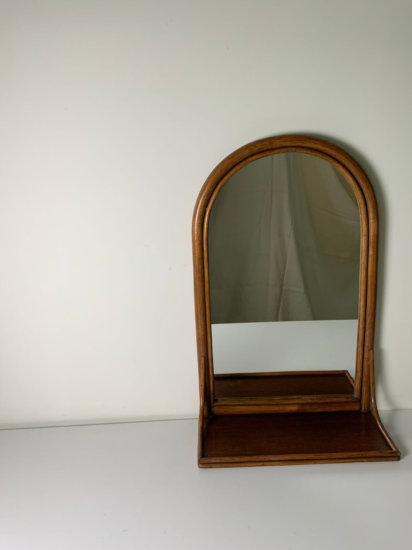 Miroir en rotin