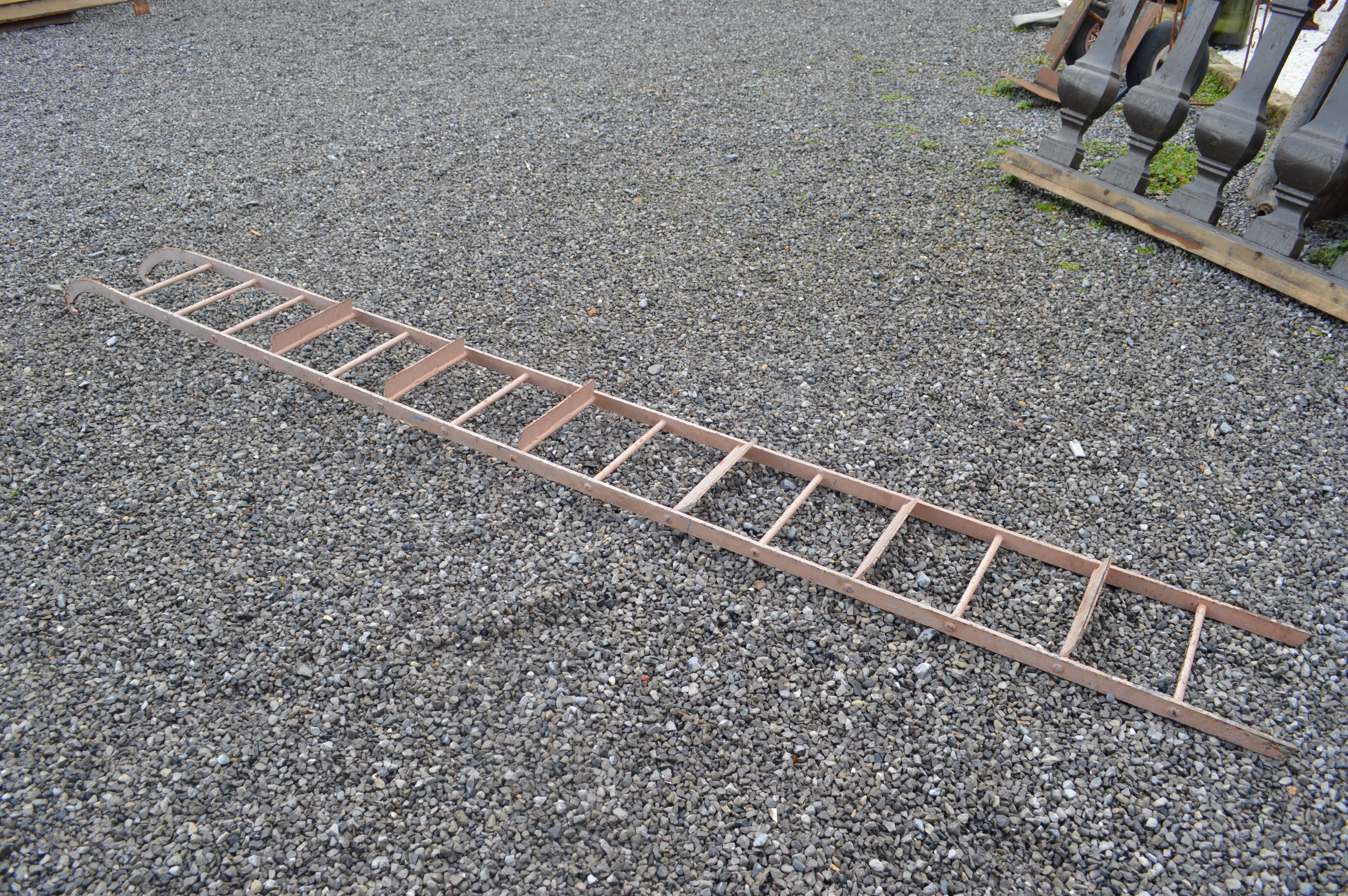 Wrought iron industrial ladder