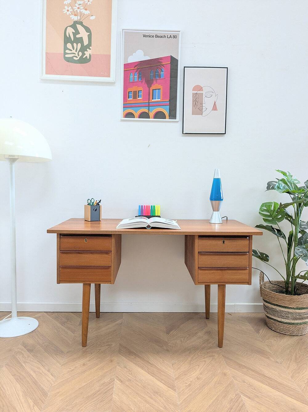 Vintage Danish teak desk