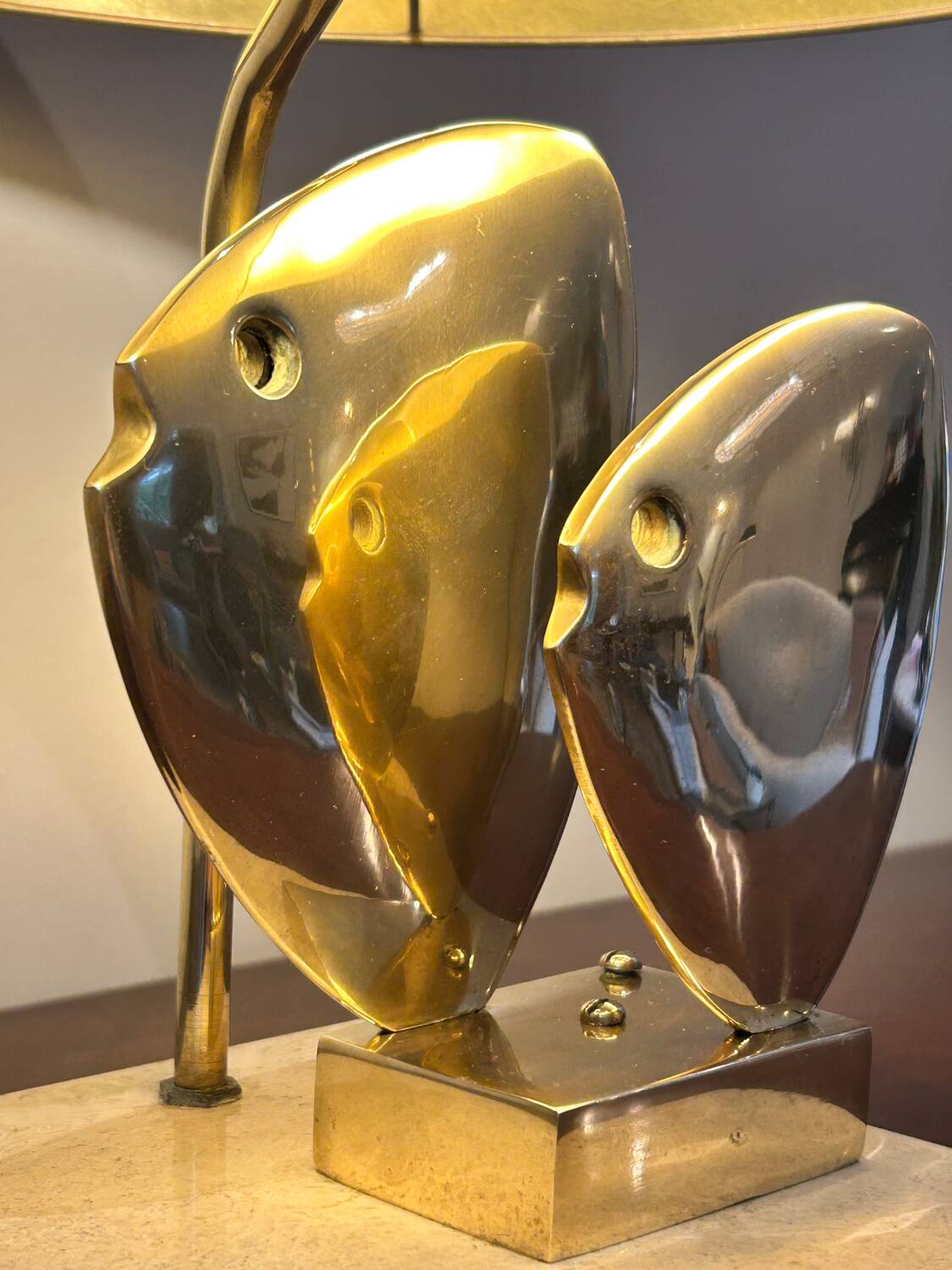 Brass fish lamp by somchai, hattakitkosol