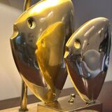 Brass fish lamp by somchai, hattakitkosol