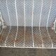 Old metal bench perforated vintage period 1950/60