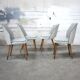 Chaise vintage pied de poule gris