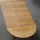 Mid-century round oak dining table with three extensions, Danish modern, 1960s.