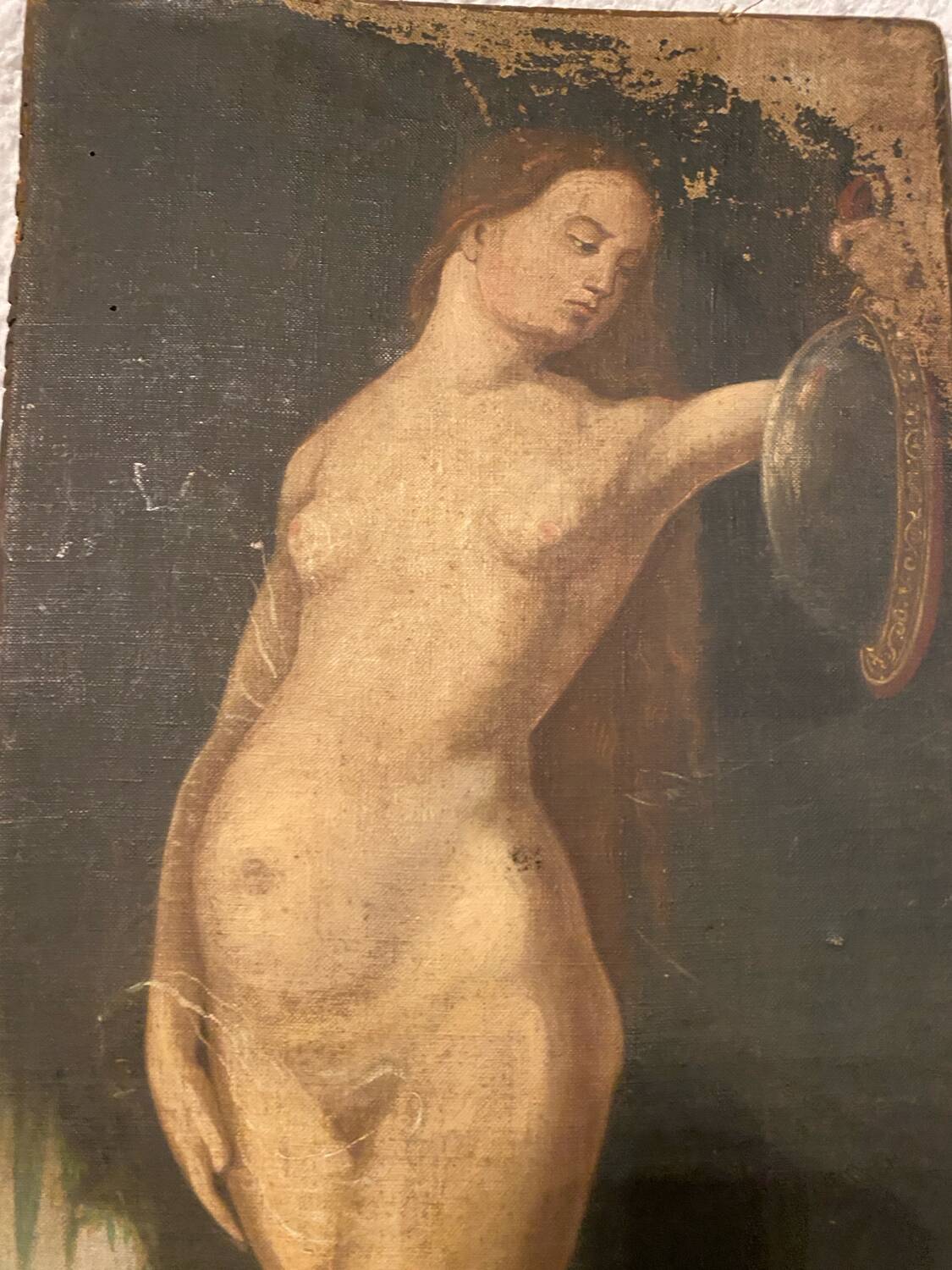 Oil on canvas nude woman XVIII signed