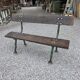 Cast iron garden bench with solid oak seat