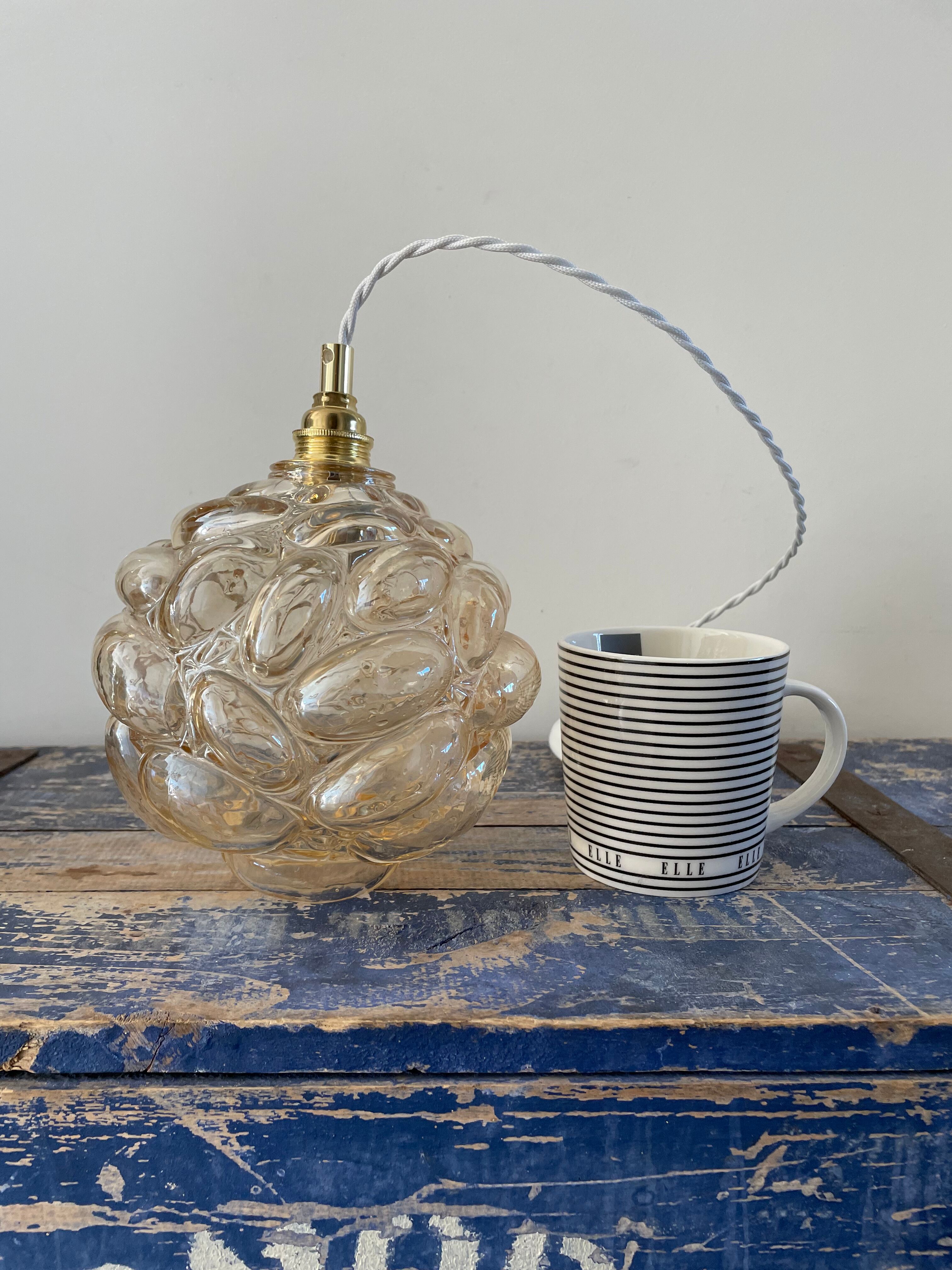 New electrified golden bubble glass pendant lamp