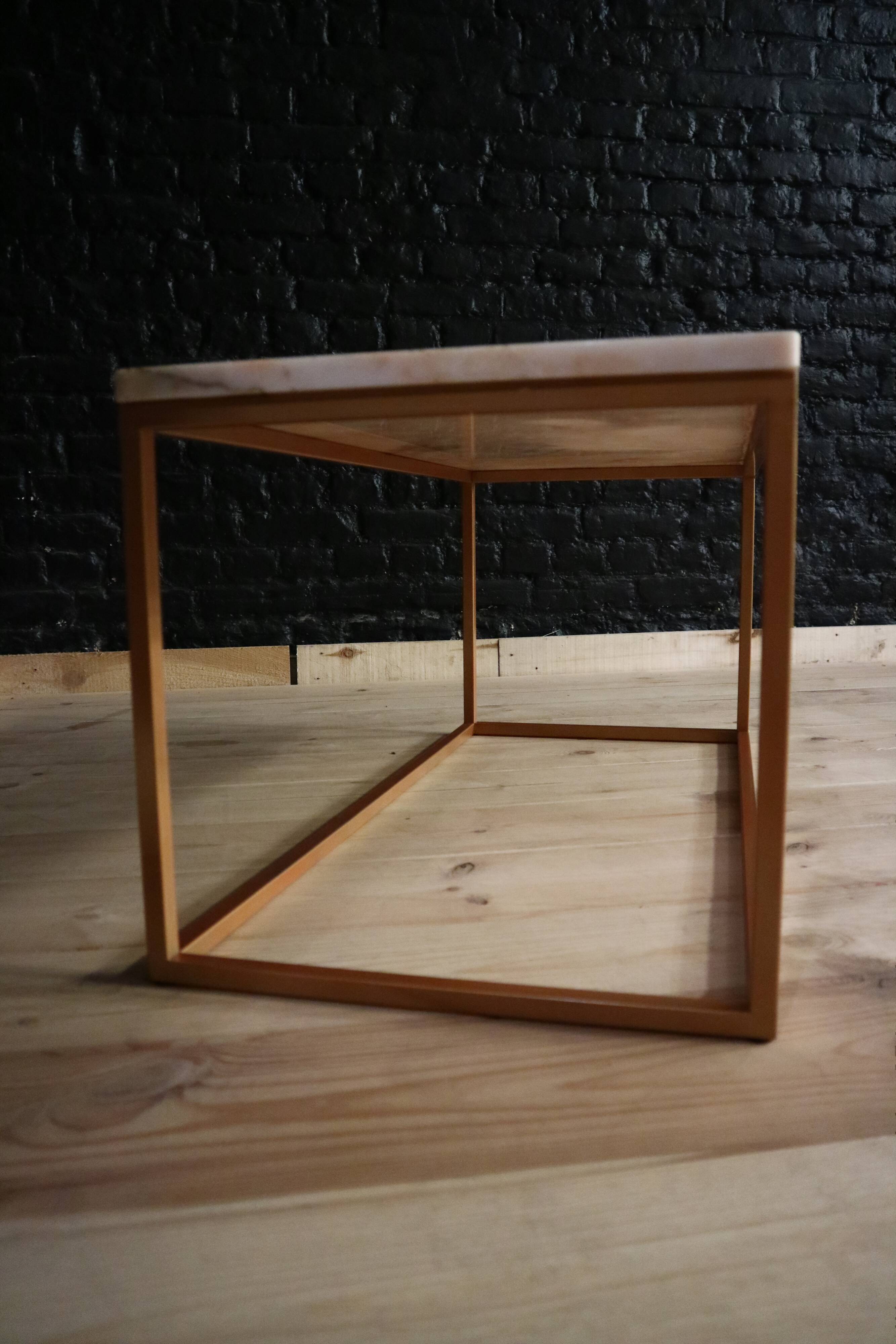 Living room marble metal coffee table