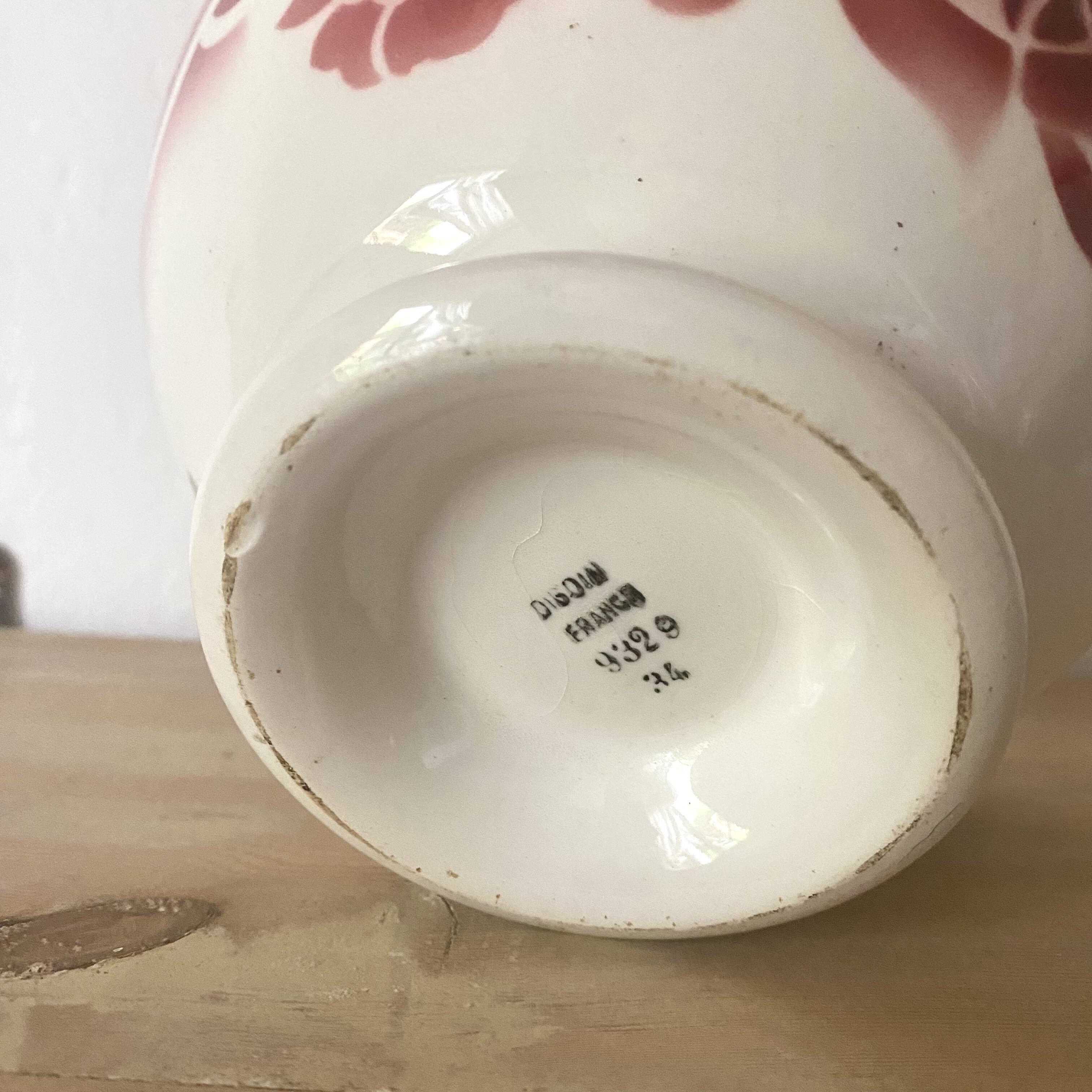 Old Digoin rose bowl