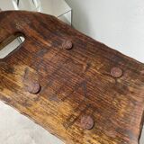 Pair of brutalist high stools