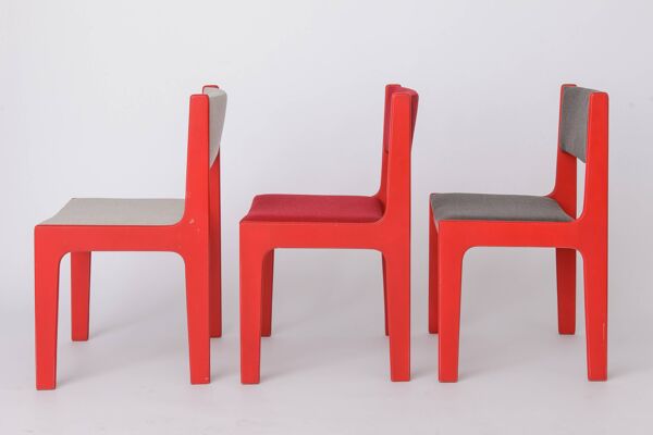 Chaises de salle à manger vintage Casala, ensemble de 5, chaises en bois de hêtre allemand des années 1950.