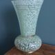 Green speckled glass vase from Clichy with gold threads.