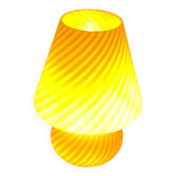 Yellow Murano Glass Mushroom Lamp