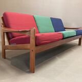 Sofa 3 places Scandinavian design colors 1950