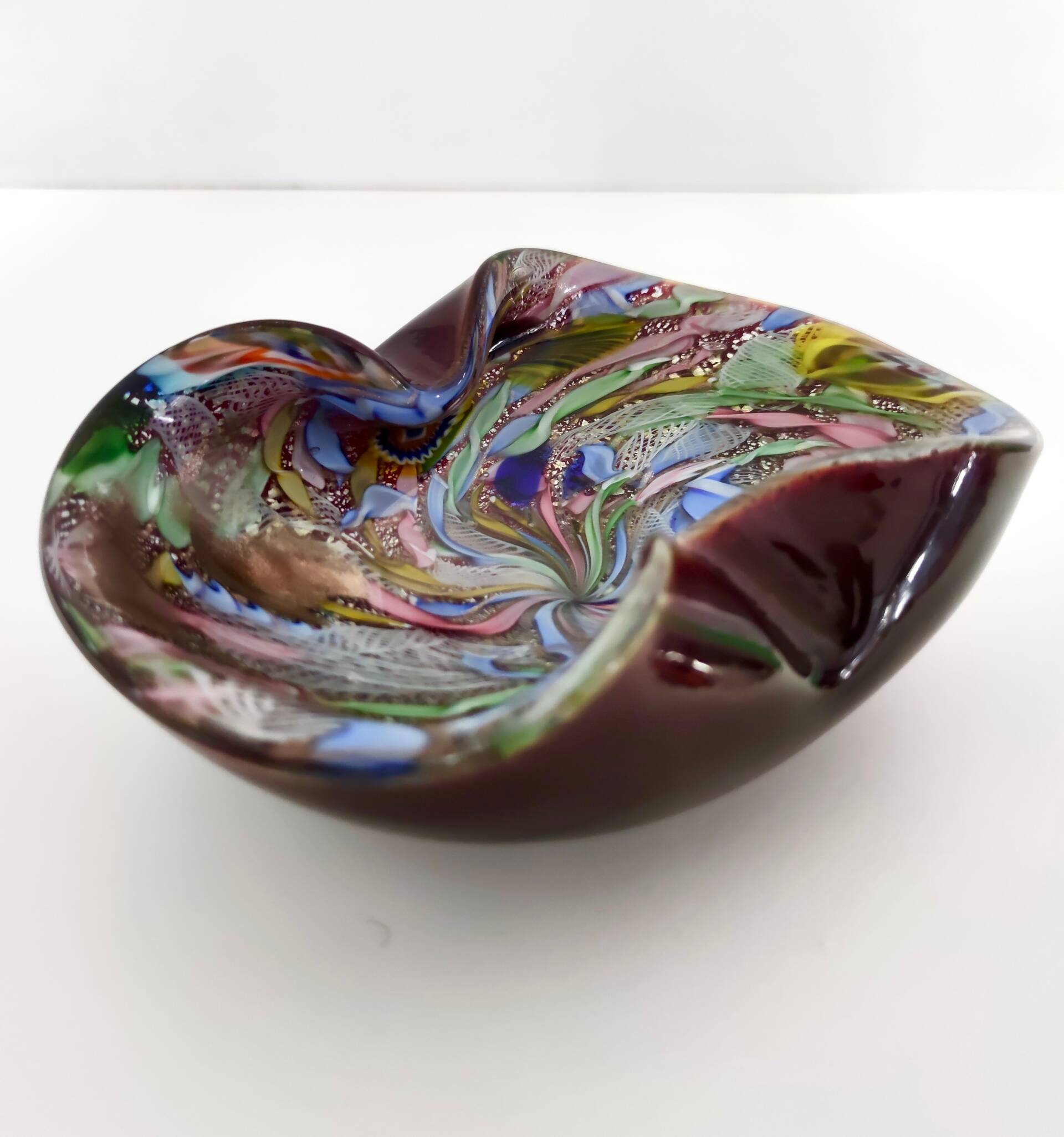 Vintage Murano Glass "Tutti Frutti" Ashtray / Vide-Poche by Giulio Radi for Avem