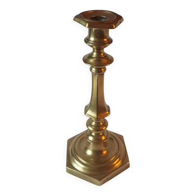 Bougeoir ancien en bronze XIXème chandelier flambeau candélabre