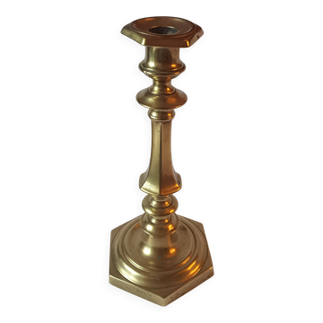 Antique bronze candlestick, 19th century, torch holder, candelabrum.