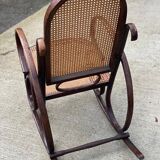 Rocking chair caned bentwood 1970 rattan rocking chair