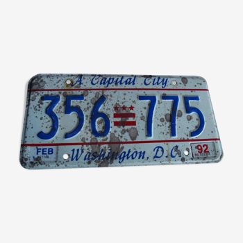 Former American Washinton car license plate