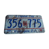 Former American Washinton car license plate