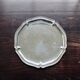 Vintage round tray in shiny silver metal - Bistro style