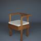 Side chair by Dutch architects in pine, 1960s.