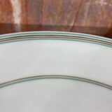 Paire de 2 compotiers en porcelaine blanche et vert