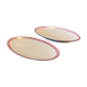 2 pink porcelain raviers by KG Lunéville