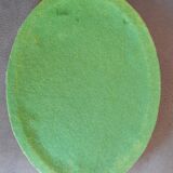 Old golden oval mirror