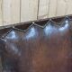 Club armchair art deco era leather and fabric cushion