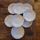 Porcelain soup plates - Decorated with small flowers and a gold rim