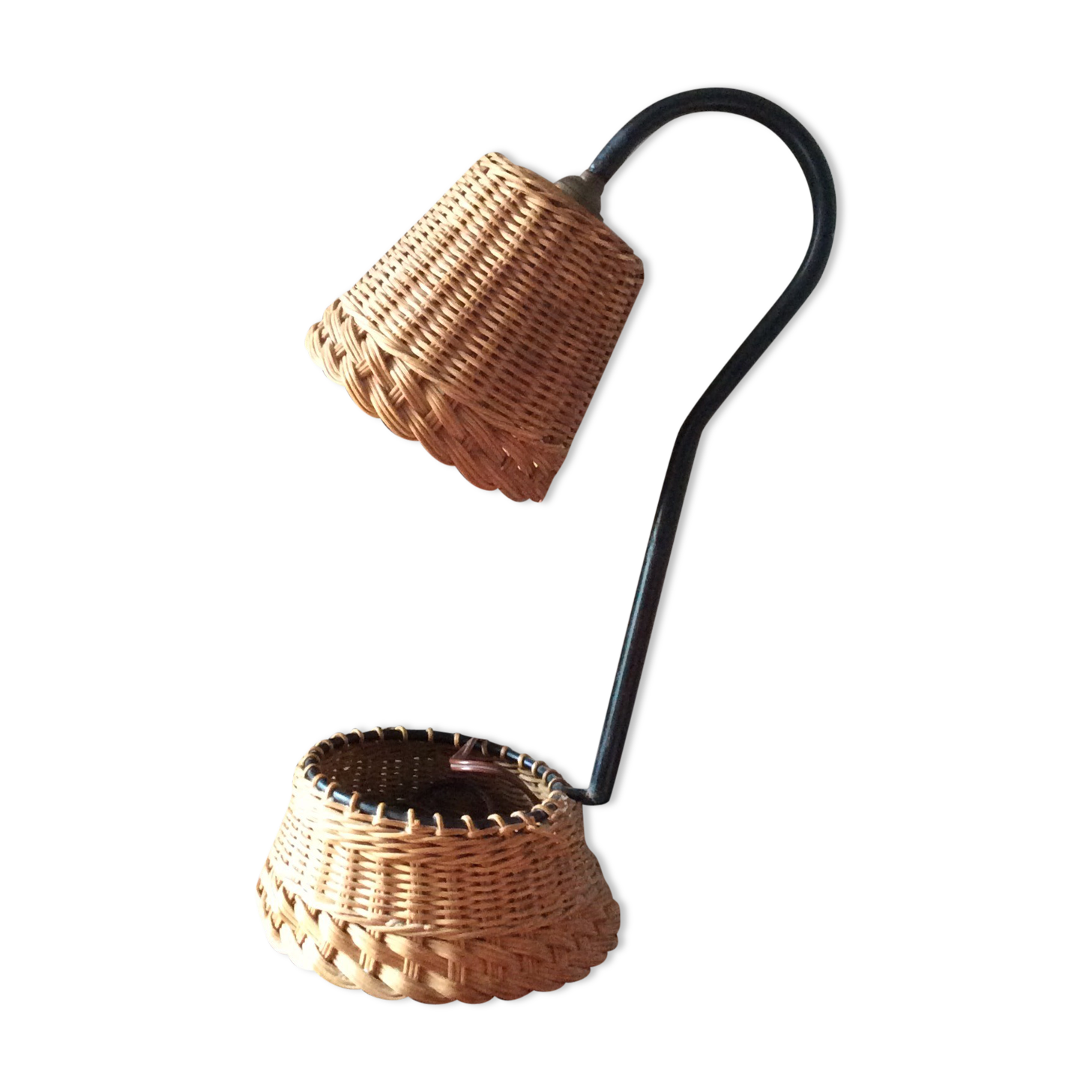 Vintage wicker lamp