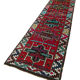 Hand-Knotted Distressed Turkish Red Runner Carpet 90 cm x 336 cm