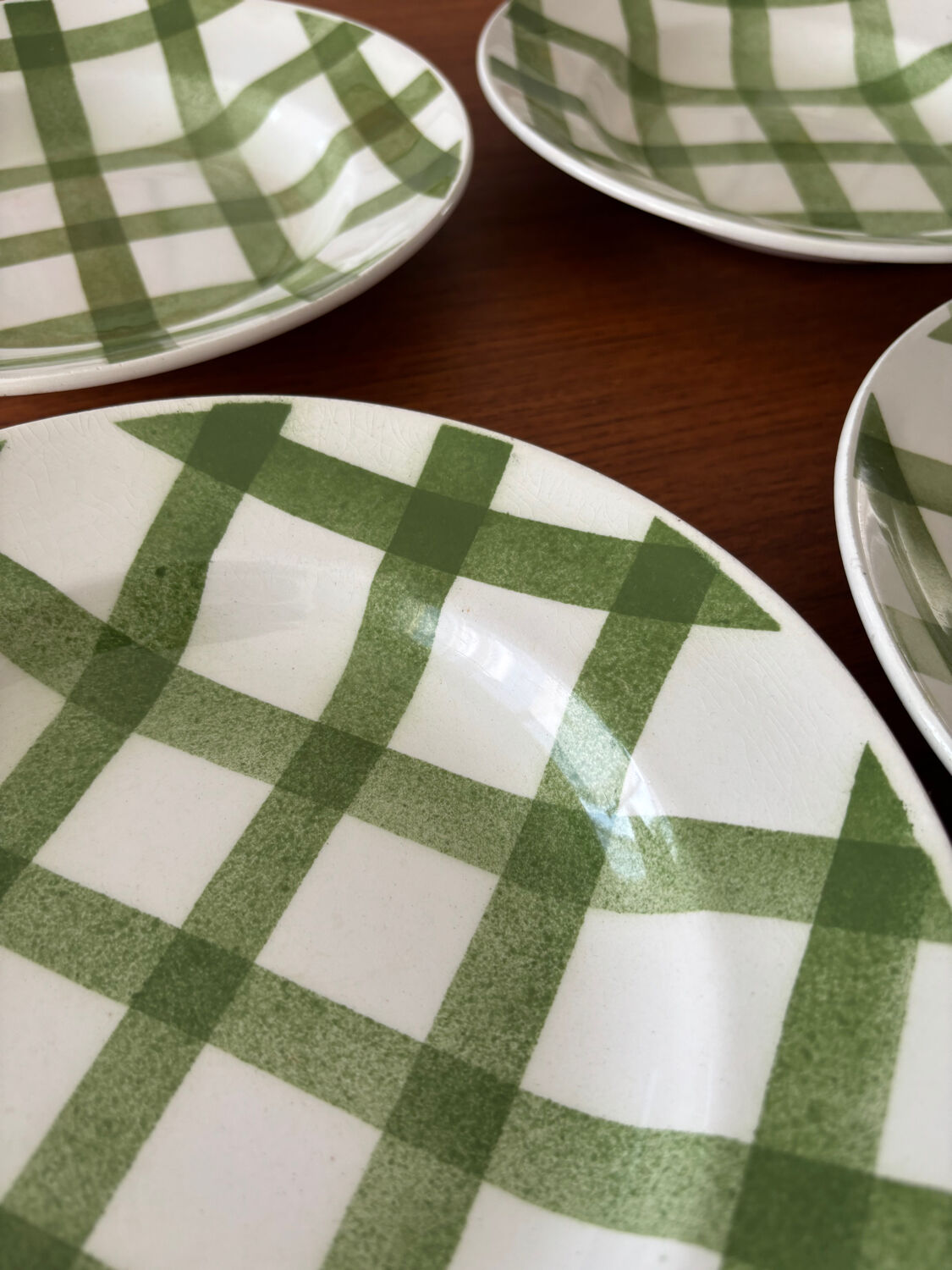 Set of 4 deep plates Moulin des Loups model Tablecloth