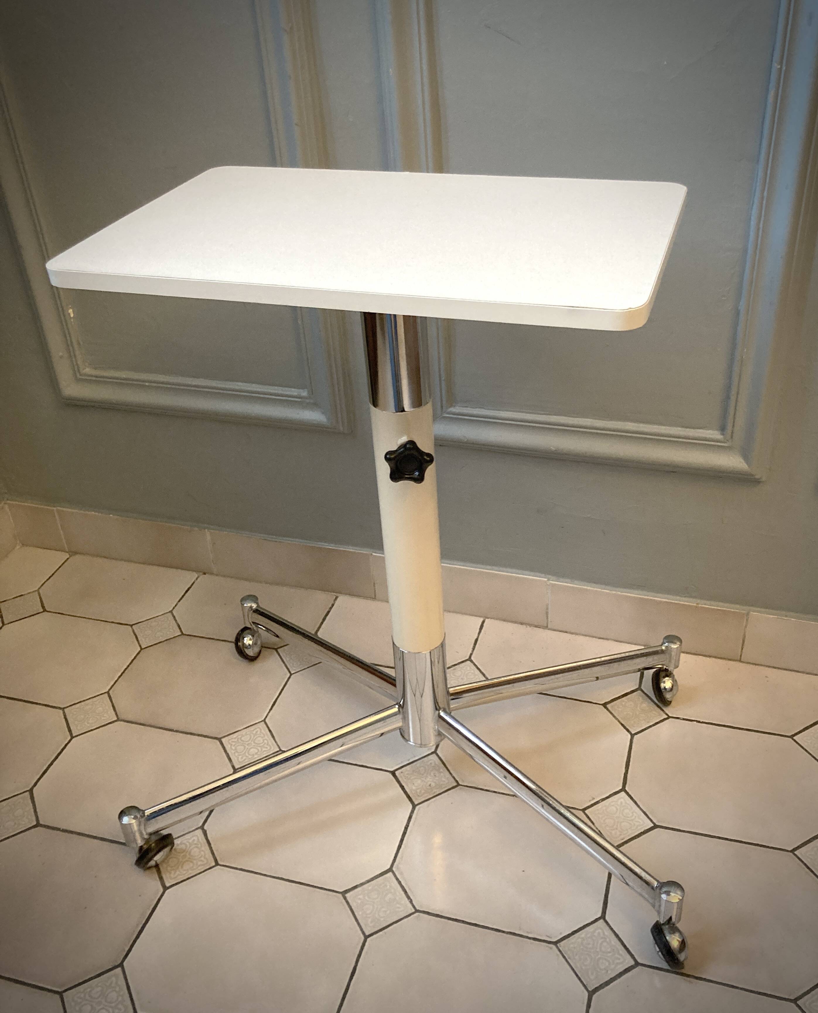 Side furniture with chrome wheels from the 60s